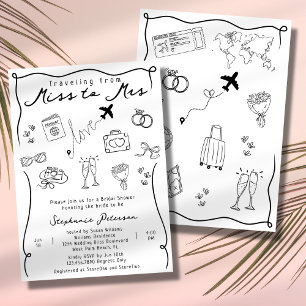 Invitación Festejo de Despedida de Soltera Retro Divertido y