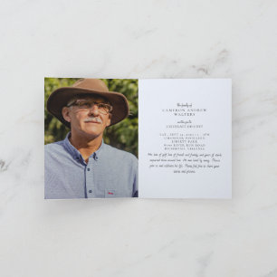 Invitación Festejo de foto gris azul de la vida doblado