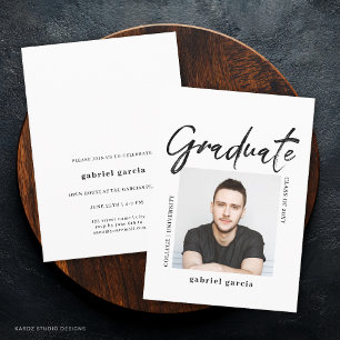 Invitación Festejo de graduación de la universidad con guión