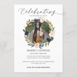 Invitación Festejo de la Feria de la Vida de Blossom Wreath