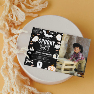 Invitación Festejo de primer cumpleaños de Spooky One Hallowe