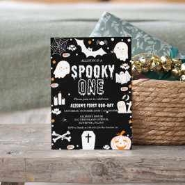 Invitación Festejo de primer cumpleaños de Spooky One Hallowe