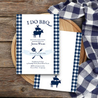 Festejo Nupcial de Barbacoa Vintage Azul Marino Cu
