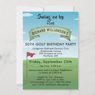 INVITACIÓN FESTEJOS DE GOLF POR EL 50 ANIVERSARIO CON HORARIO
