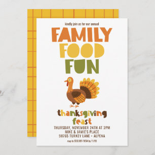 Invitación Festín de Acción de Gracias en Turquía