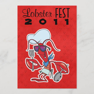 Invitación festín de bogavante de un chef genial y divertido
