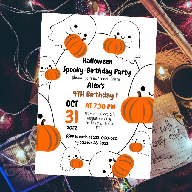 Invitación Festín de calabaza para niños de halloween (Subido por el creador)