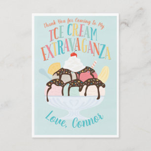 Invitación Festín de cumpleaños Ice Cream Extravaganza Gracia