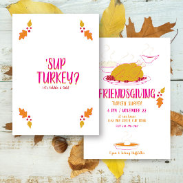 Invitación Festín de Friendding | Rosa y oro