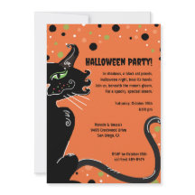 Festín de Halloween de Gato Negro Naranja espeluzn
