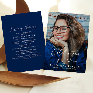 Invitación Festín de la celebración del funeral de la vida co