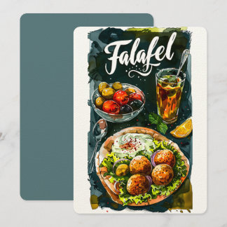 Invitación Festín Falafel Hummus: Sano ح orgánica ص・・・・ف・・