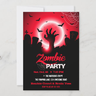 Invitación Festín Rojo Halloween