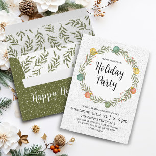 Invitación festiva a fiesta para Navidades de la g