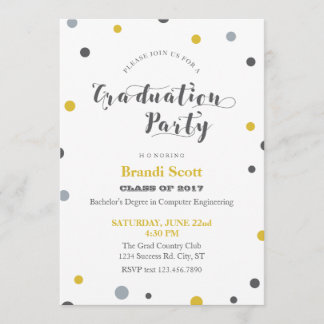 Invitación festiva de la graduación de los puntos