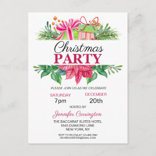Invitación festiva de Navidades coloridos