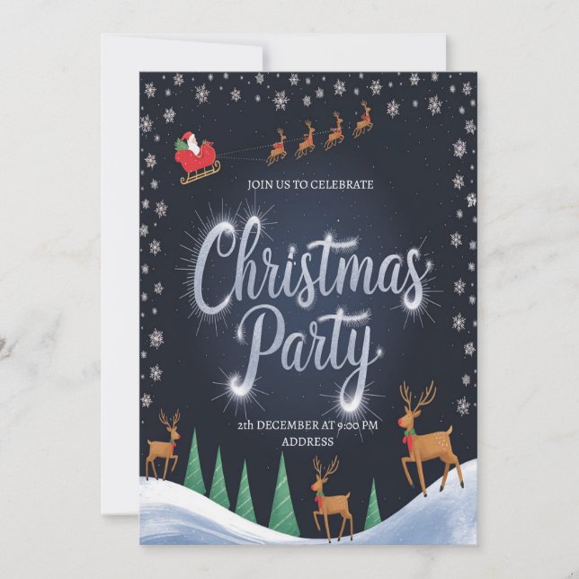 Invitación festiva del partido Santa Navidades (Anverso)