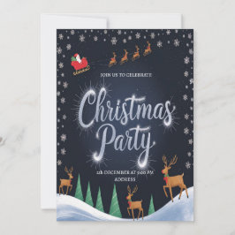 Invitación festiva del partido Santa Navidades