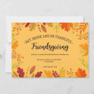 Invitación Festival de Acción de Gracias de Follaje de Otoño 