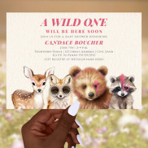 Festival de Animales Wild One Woodland Baby Shower
