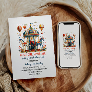 Invitación Festival de Carnaval de Círculo Moderno Primer Cum