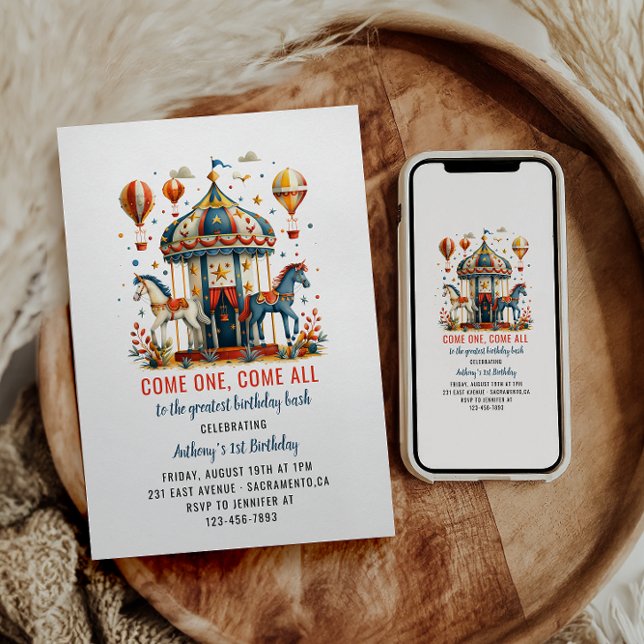 Invitación Festival de Carnaval de Círculo Moderno Primer Cum (Subido por el creador)