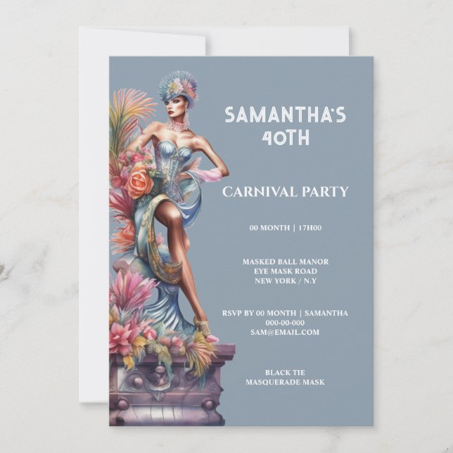 Invitación Festival de Carnaval Desfile del orgullo gay lgbtq (Anverso)