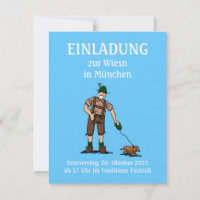 FESTIVAL DE CERVEZA Invitativa Lederhosen perro bá