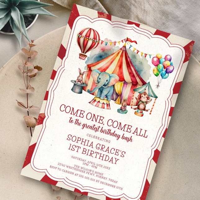 Invitación Festival de circo de carnaval de presupuesto cumpl (Subido por el creador)