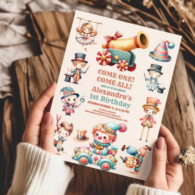 Invitación Festival de Circo de Carnaval Moderno (Subido por el creador)
