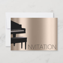 Invitación Festival de Concierto de Piano Minimalims Vip Blac