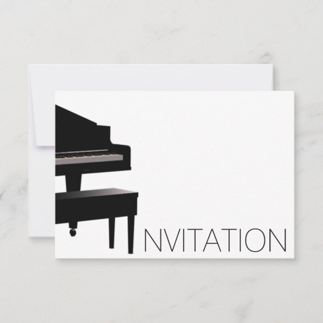 Invitación Festival de Concierto de Piano Minimalims Vip Blan (Anverso)