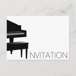 Invitación Festival de Concierto de Piano Minimalims Vip Blan