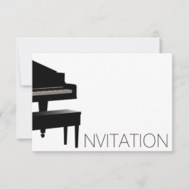 Invitación Festival de Concierto de Piano Vip Black White