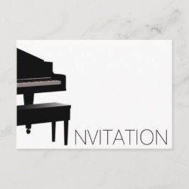 Invitación Festival de Concierto de Piano Vip Black White