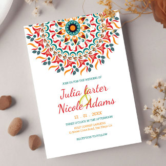 Invitación Festival de Elegancia Majestuosa Real Mandala Boda
