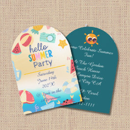 Invitación Festival de Fiesta de Verano Playa de cumpleaños c