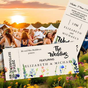 Invitación Festival de Flores Silvestres Boda de flores