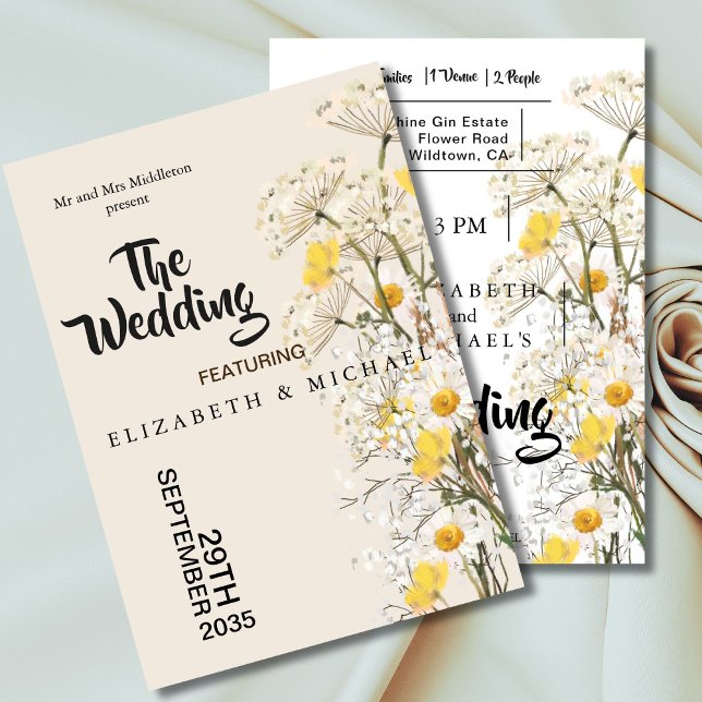 Invitación Festival de Flores Silvestres Boda de temas floral (Subido por el creador)