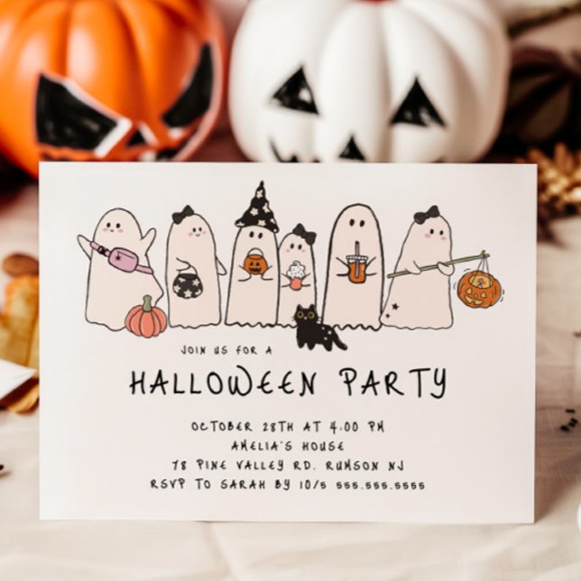 Invitación Festival de Halloween de Fantasma (Subido por el creador)