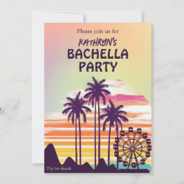 Invitación Festival de Música Bachelorette Weekend Itinerary