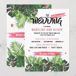 Invitación Festival de Música Boda Tropical Moderno