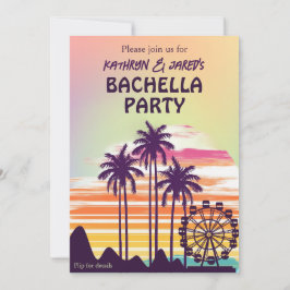 Invitación Festival de Música Co-Ed Parejas Bachelor Party