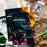 Invitación Festival de Música | Palmeras de Rueda de Ferris D<br><div class="desc">¡¿Estás planeando una fiesta de cumpleaños groovly con el tema del festival de música?! Los dulces 16 temas convierten una fiesta ordinaria de cumpleaños en una celebración épica. Para el adolescente de honor, es una oportunidad para celebrar el emocionante (y a veces desalentador) viaje hacia la edad adulta. Piense más...</div>
