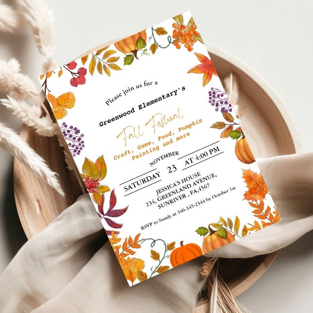Invitación Festival de Otoño fiesta de la escuela de fuego cr (Subido por el creador)