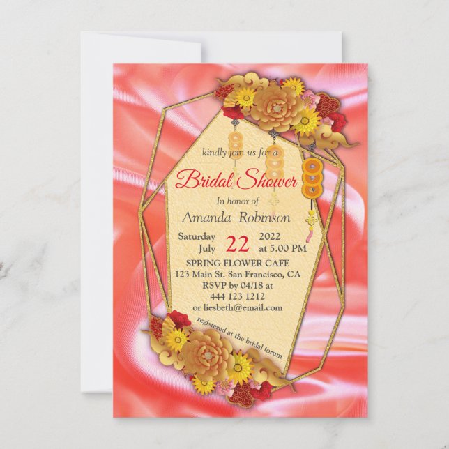 Invitación Festival de Primavera de China (Anverso)
