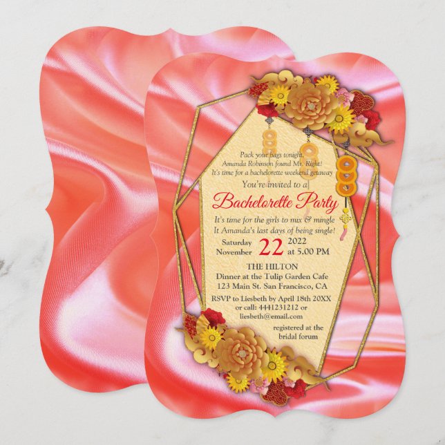 Invitación Festival de Primavera de China (Anverso / Reverso)