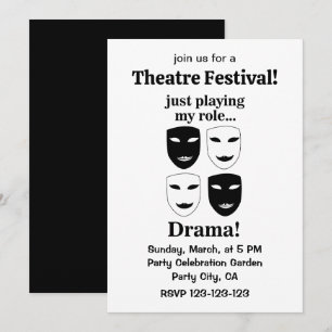 Invitación Festival de Teatro Máscara de Teatro Representació