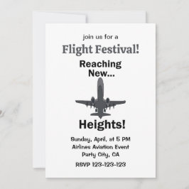 Invitación Festival de Vuelo Avión Alcanzando Nuevas Alturas