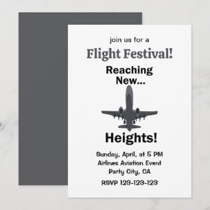 Invitación Festival de Vuelo Avión Alcanzando Nuevas Alturas